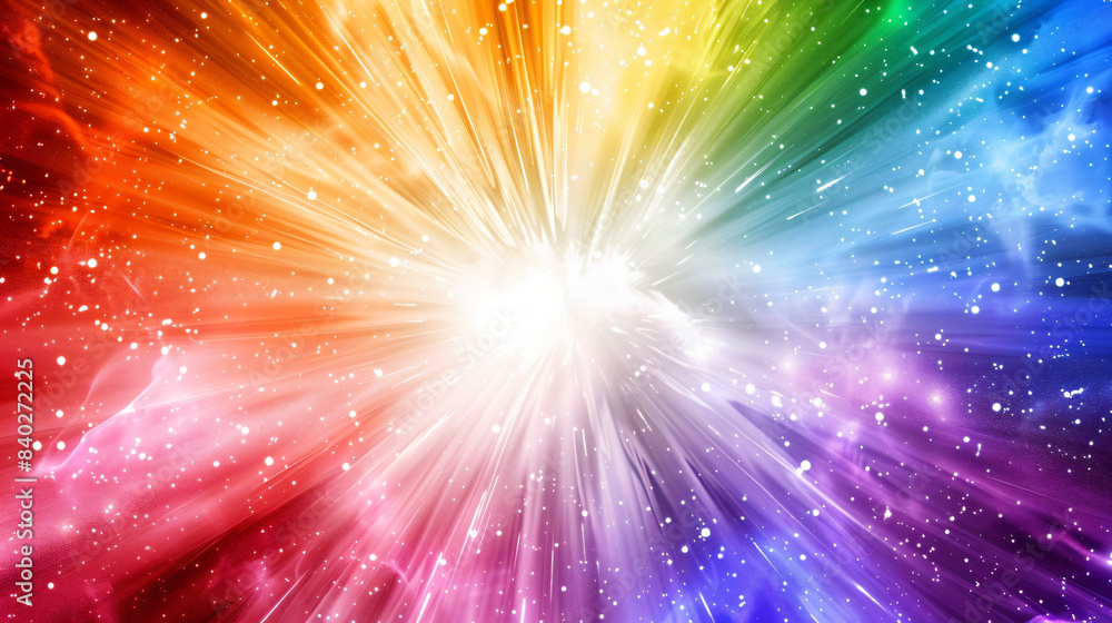 Aufkleber colorful, abstract backdrop with dynamic light beams in a spectrum of colors