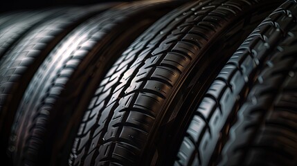 Urban Nighttime Tire Reflections