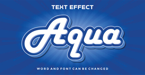 Aqua editable text effect