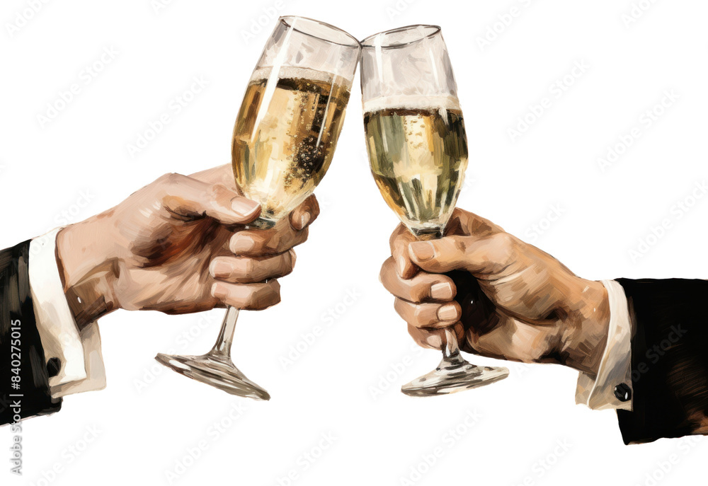 Poster png clinking glasses of champagne in hands drink adult wine.