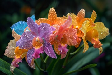Exotic orchids in various colors, appealing to flower enthusiasts. 