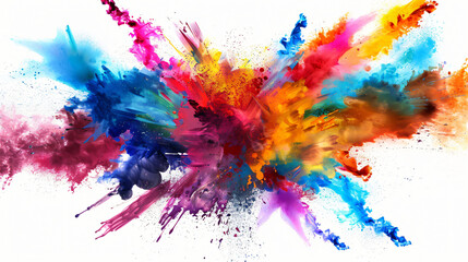 Colorful powder explosion: ideal for dynamic and creative backdrop designs