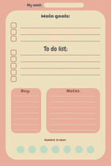 vector page template for a special glider in pink color