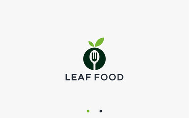 food leaf logo design vector silhouette illustration