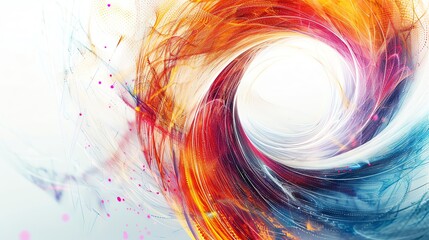 very active holographic of A chaotic, abstract representation of financial data, with statistical graphs twisting and turning into a swirling vortex, symbolizing market volatility and uncertainty.,