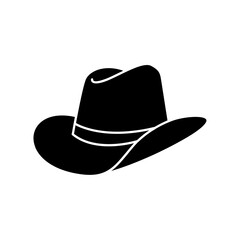 black Cowboy hat logo icon design vector illustration