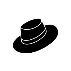 black Cowboy hat logo icon design vector illustration