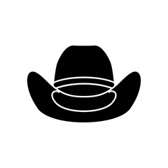 black Cowboy hat logo icon design vector illustration