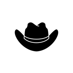 black Cowboy hat logo icon design vector illustration