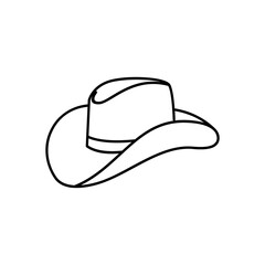 black Cowboy hat logo icon design vector illustration