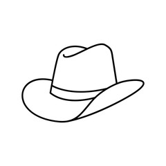 black Cowboy hat logo icon design vector illustration