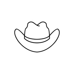 black Cowboy hat logo icon design vector illustration