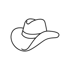 black Cowboy hat logo icon design vector illustration