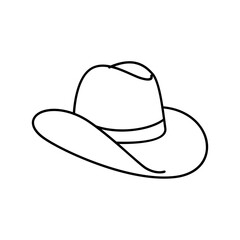 black Cowboy hat logo icon design vector illustration