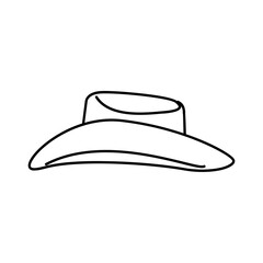 black Cowboy hat logo icon design vector illustration