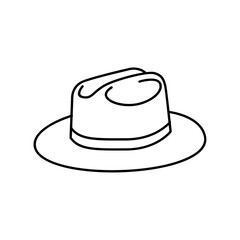 black Cowboy hat logo icon design vector illustration