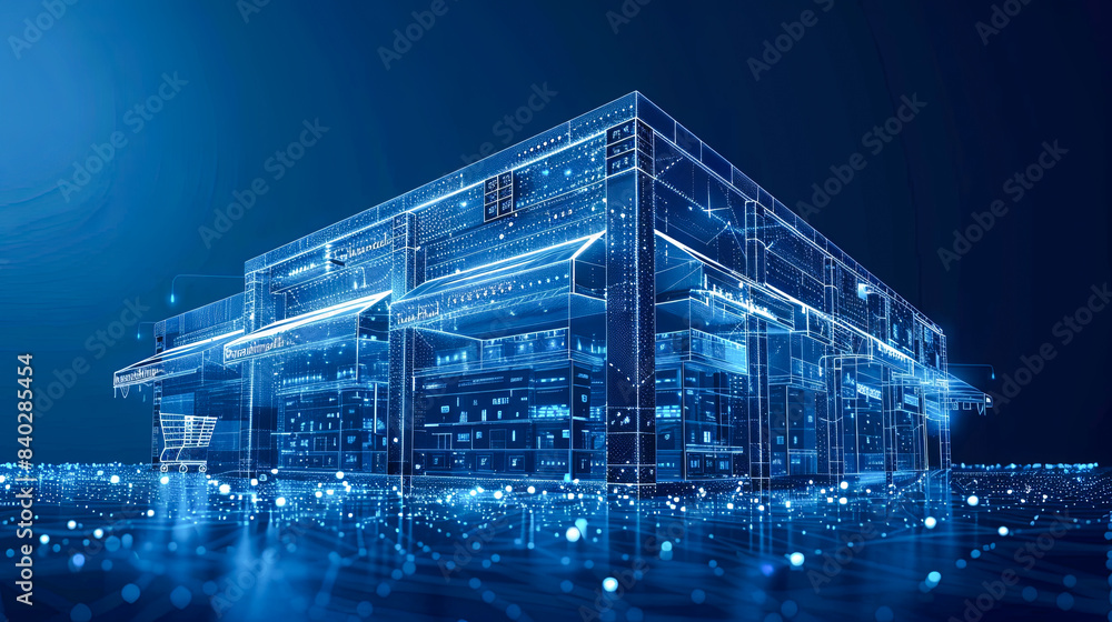 Poster abstract architecture background. 3d rendering, 3d illustration. technology concept.