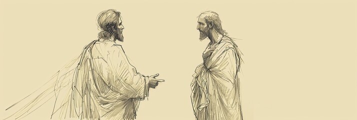 Obraz premium Biblical Illustration of Jesus' Teaching on Salt and Light, Ideal for Banner,Christian banner