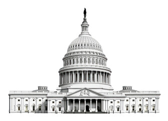 Obraz premium PNG Us capitol dome architecture building landmark. 