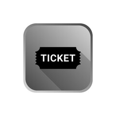 Ticket button icon illustration isolated on white background