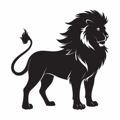 lion vector animal illustration black isolated 