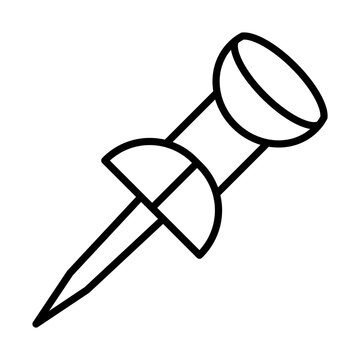 recommend clip art: Push pin line icon