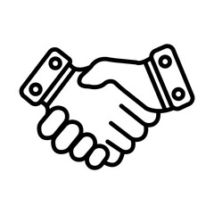 Handshake line icon
