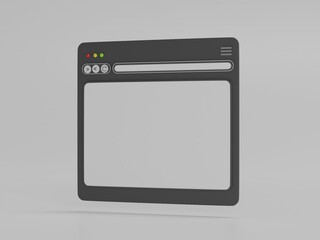 Browser 3d illustration 