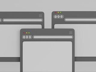 Browser 3d illustration 