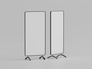 Advertisement stand banner 3d illustration