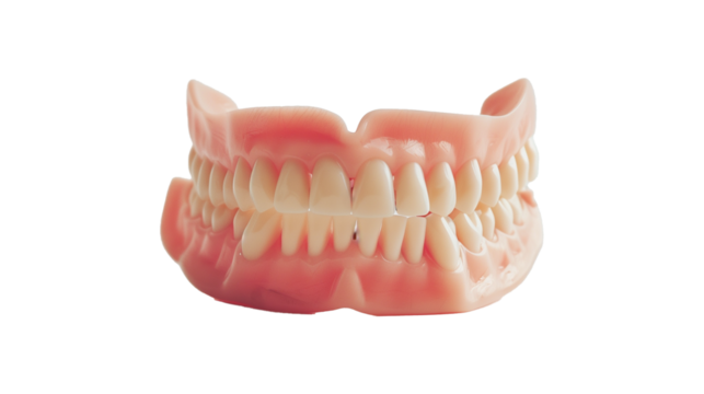 denture isolated on transparent png background