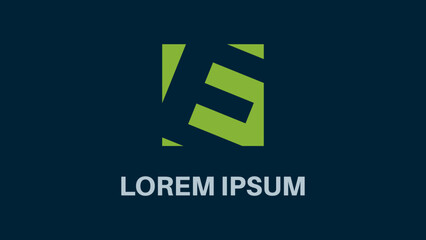 Obraz premium E, E logo, Tech Logo