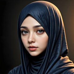 Fototapeta premium a islamic woman with hijab