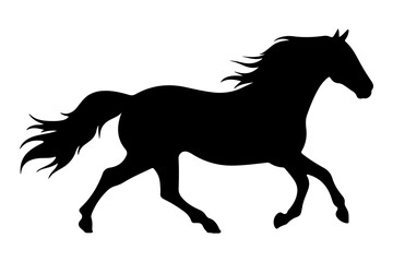 Obraz premium PNG Running horse silhouette animal mammal.