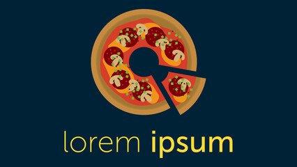 Q, Q logo, Pizza, Pizza Logo, Food Logo