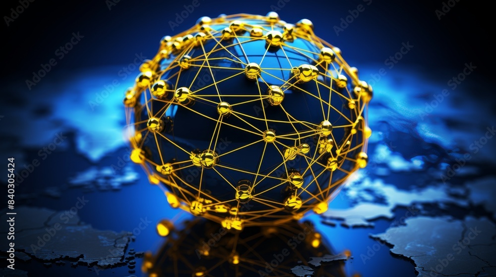 Aufkleber digital business telecommunication map for technological navigation and connectivity