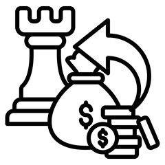 Investment Strategy Icon Element For Design
