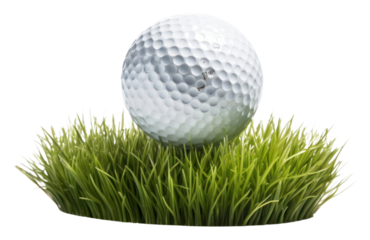 PNG  Golf ball sports grass white background.