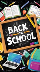 Back To School Sale Banner and Wallpaper