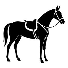 silhouette of a horse