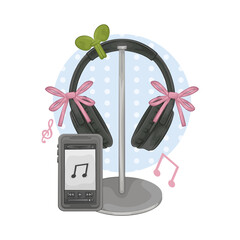 Illustration of headphone 