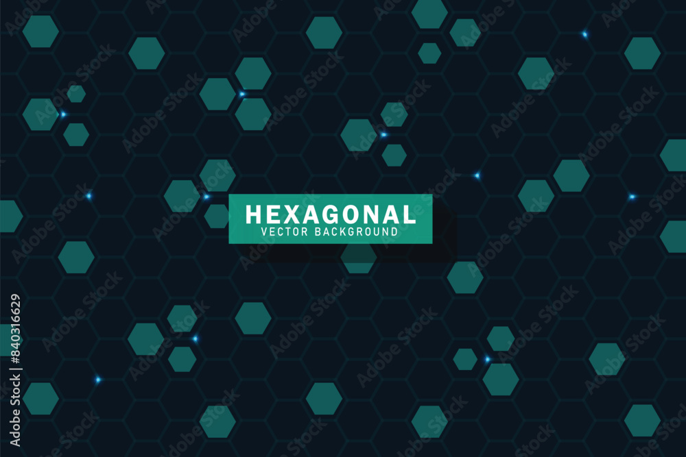 Poster abstract hexagon scientific pattern background design