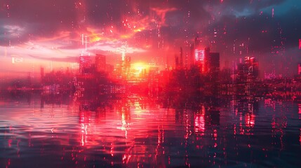 Fototapeta premium glitch tech banners technology abstract corrupted frames in cyberpunk style.illustration