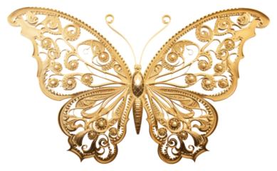 PNG  Butterfly ornament brooch creativity chandelier. AI generated Image by rawpixel.