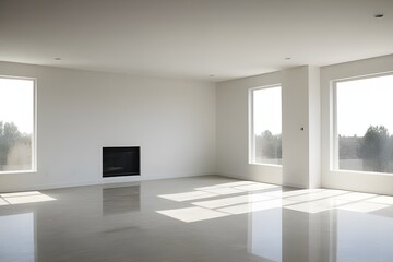 Fototapeta premium a modern empty living room