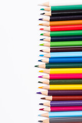 Fototapeta premium colored pencils isolated on white background