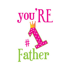 Happy Father's Day Greetings with Hand Written Lettering Style