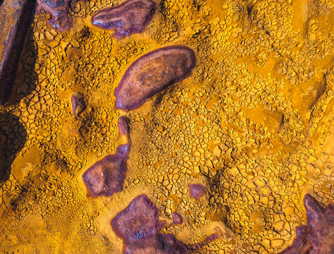 Alien-looking mineral formations at Riotinto Mines