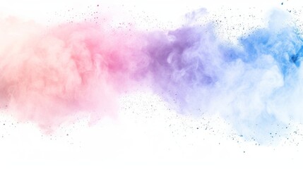 Fototapeta premium Colorful background of pastel powder.Color dust splash on white background.