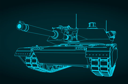 M1 Abrams tank blueprint